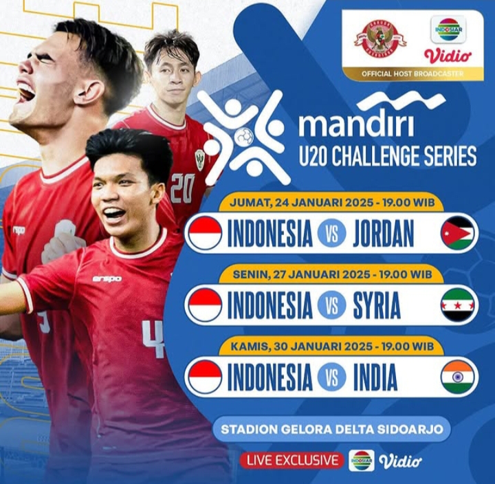 Jadwal Timnas Indonesia Mandiri U-20 Challenge Series 2025